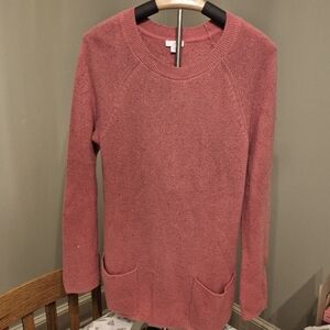 J. Jill Pink Crew Neck Sweater Cozy Knit